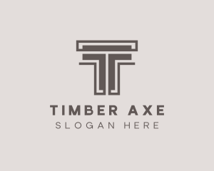 Construction Architect Letter T logo design