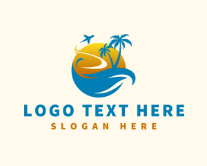 Vacation - Tropical Summer Travel logo design