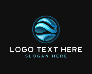 3d - 3D Globe Sphere logo design