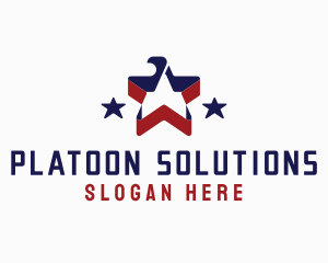 Platoon - American Star Eagle logo design