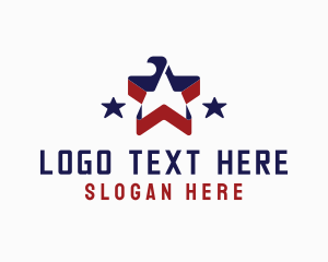 Freedom - American Star Eagle logo design
