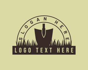 Land - Garden Soil Shovel logo design