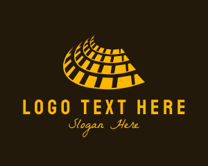 Historian - Gold Rome Colosseum logo design