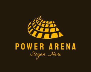 Arena - Gold Rome Colosseum logo design