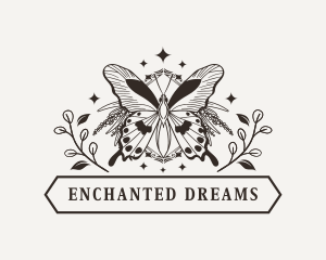 Mystical Butterfly Ornament logo design