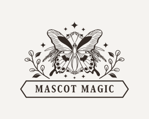 Mystical Butterfly Ornament logo design