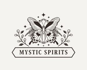 Mystical Butterfly Ornament logo design