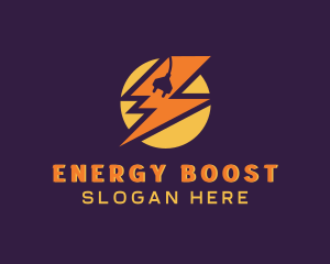 Power - Charging Power Bolt logo design