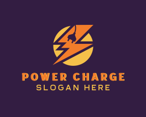 Charging Power Bolt logo design