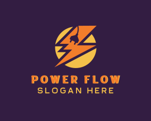 Charging Power Bolt logo design