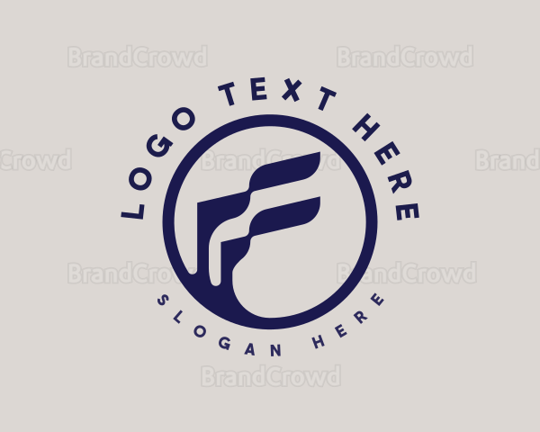 Upscale Business Badge Letter F Logo