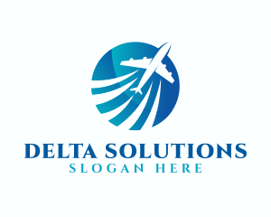 Delta - Transport Plane Airline logo design