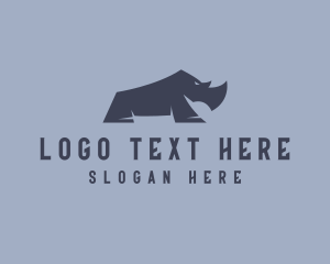 Horn - Wildlife Rhino Animal logo design