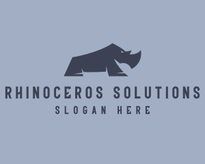 Wildlife Rhino Animal logo design