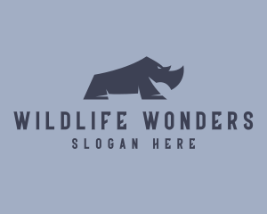 Wildlife Rhino Safari logo design