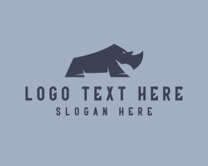 Wildlife Rhino Animal Logo