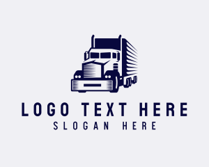 Distribution - Cargo Truck Forwarding logo design