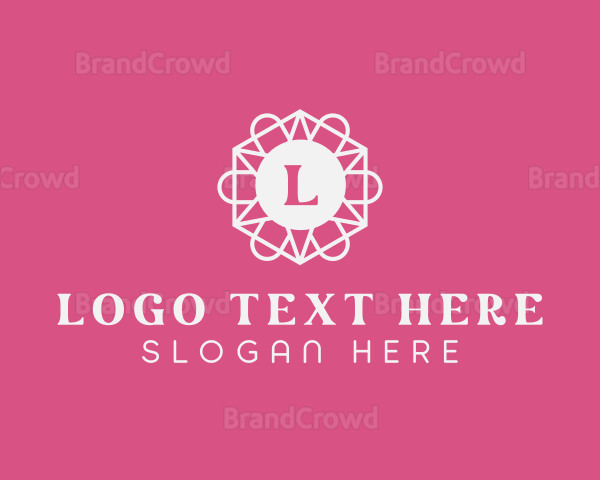 Geometric Floral Hexagon Logo