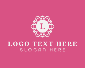 Floral - Geometric Floral Hexagon logo design