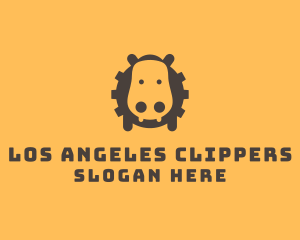 Mechanic - Tech Hippopotamus Gear logo design