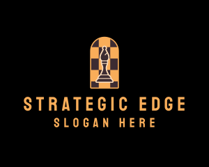 Strategy - Bishop Chess Strategy logo design