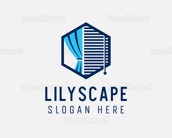 Window Curtain Blinds Logo