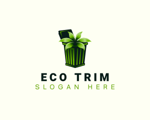 Garabage Bin Eco logo design