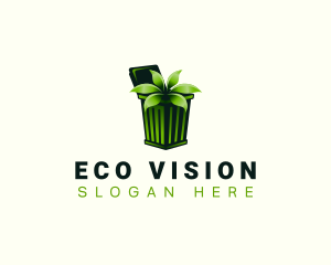 Garabage Bin Eco logo design