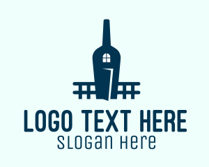 Wine - Blue Wine Cellar logo design