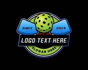 Paddle Ball - Pickleball Sports League logo design