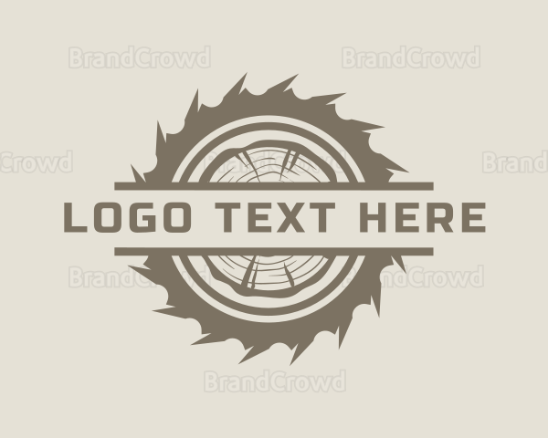 Carpentry Sawmill Log Logo