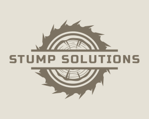 Stump - Carpentry Sawmill Log logo design