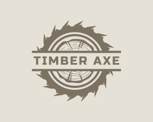 Carpentry Sawmill Log logo design