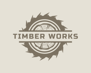 Sawmill - Carpentry Sawmill Log logo design