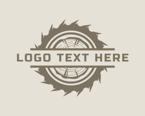Badge - Carpentry Sawmill Log logo design