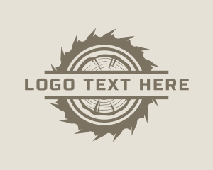 Carpentry Sawmill Log Logo