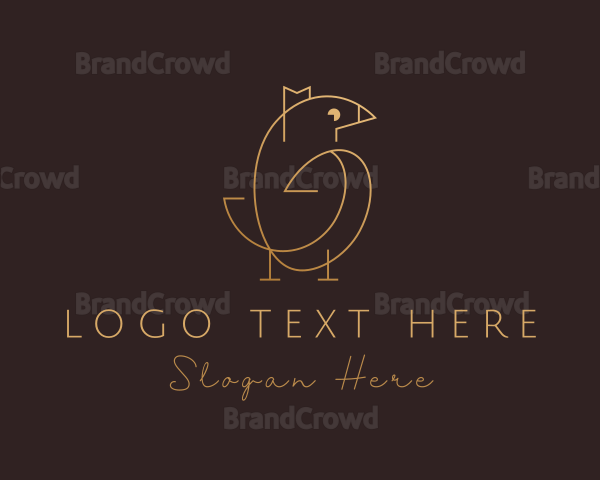 Elegant Golden Bird Logo