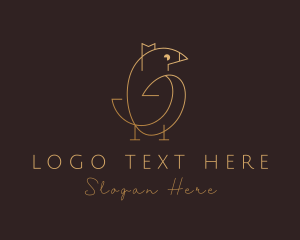 Marketing - Elegant Golden Bird logo design