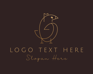 Luxe - Elegant Golden Bird logo design