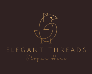 Elegant Golden Bird logo design