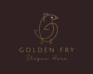 Elegant Golden Bird logo design