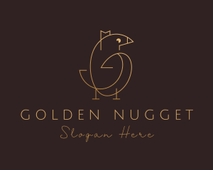 Elegant Golden Bird logo design