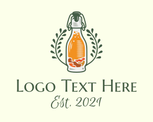 Laurel - Fermented Lemon Kombucha logo design