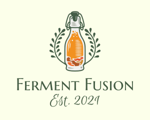 Fermented Lemon Kombucha  logo design