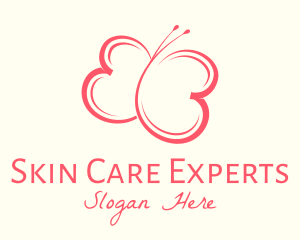 Butterfly Cosmetics Skin Care  logo design