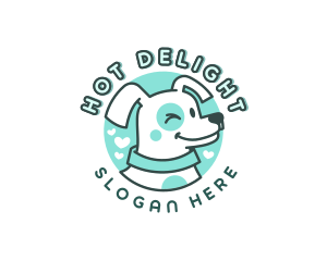 Cute Puppy Dog logo design