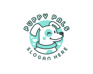 Cute Puppy Dog logo design