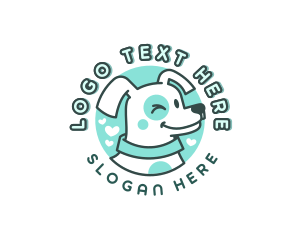 Animal Clinic - Cute Puppy Dog logo design