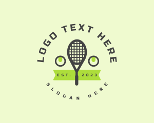 Grand Slam - Tennis Racket Badge logo design