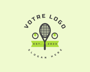 Tennis Racket Badge Logo